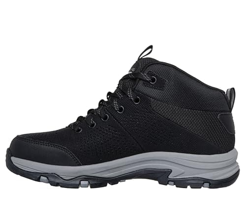 Image of Skechers Women's Trego Trail Destination Trekking Low Cut Shoes, Black Synthetic/Textile/Charcoal Trim, 4 UK