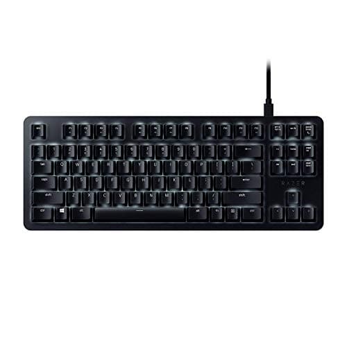 Image of Razer BlackWidow Lite TKL Tenkeyless Mechanical Keyboard : Orange Key Switches - Tactile & Silent - White Individual Key Lighting - Compact Design - Detachable Cable - Classic Black
