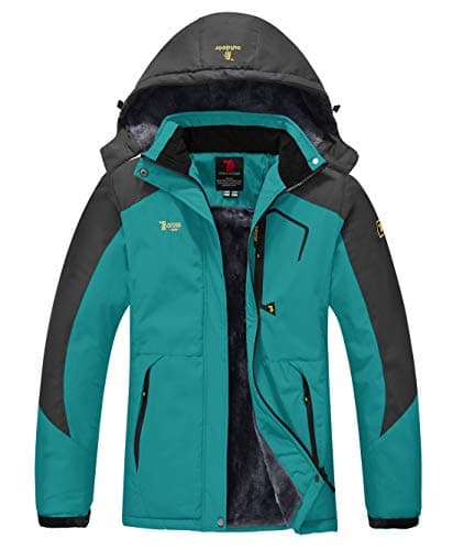 Image of YSENTO Womens Waterproof Ski Jacket Winter Fleece Outdoor Mountain Jacket and Coat with Hood(Blue,S)