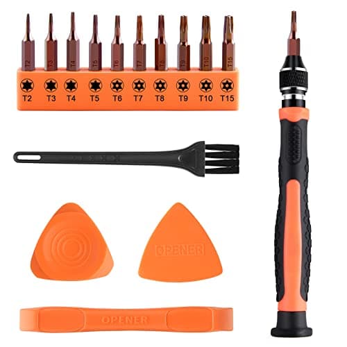 Image of ASTARON 10 in 1 Torx Bit Set, Magnetic Interchangeable Torx Bit Screwdriver Set with Opening Tool for Phone, Computer, Xbox, PS4