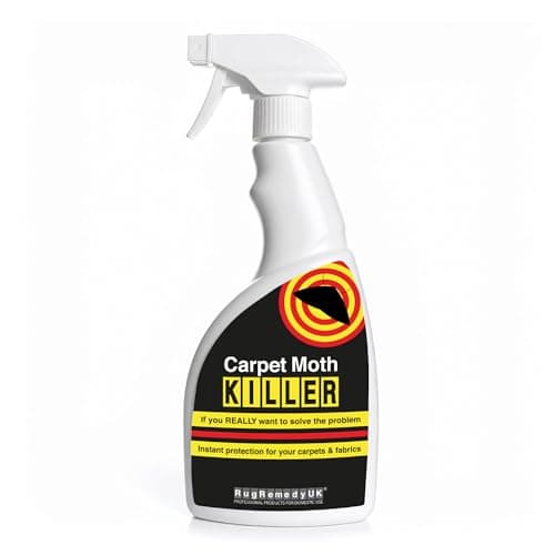 Image of RugRemedyUK Carpet Moth Killer Spray 500ml - Fast Acting Carpet Moth Killer - Spray Bottle, Suitable for All Kinds of Carpets, Rugs, Oriental, or Fitted. Long-lasting and Non-Staining