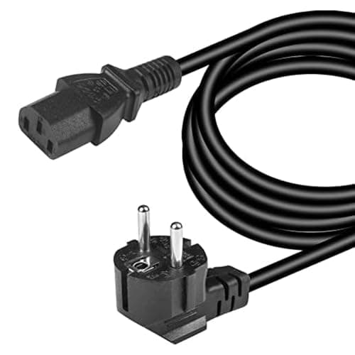 Image of Exeom PC Schuko IEC 1.8 m Power Cable CEE 7/7 to C13 3 Pin Black