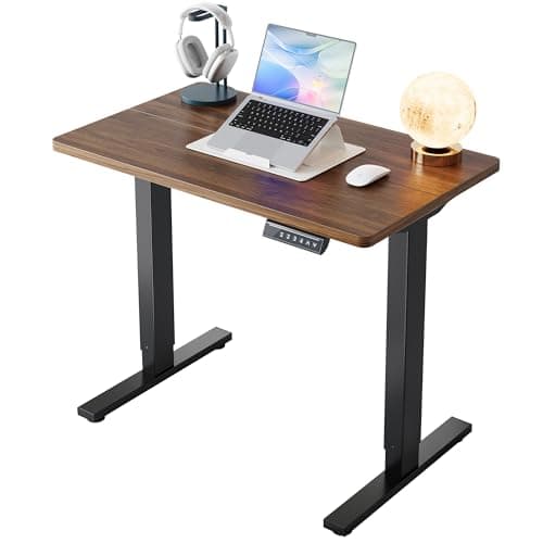 Image of HUANUO 80 x 48 cm Standing Desk with 4 Memory Height Settings, Sit Stand Up Desk for Home Office & Computer Workstation