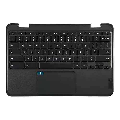 Image of Partsatoz Laptop Palmrest Upper Case Top Cover with Keyboard and Touchpad Assembly Replacement for Lenovo 100e Chromebook Gen 3 WiFi 82J7 82J8 5M11C94663