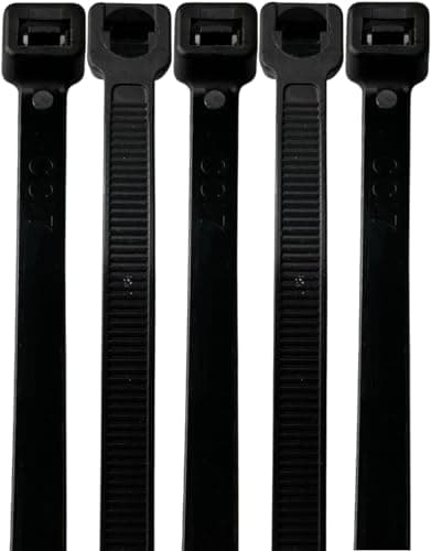 Image of On1shelf® Ultra-Long Cable Ties - 1000mm x 9.0mm, 40" Premium Nylon Tie Wraps, Industrial Strength, Temperature & UV Resistant for Indoor and Outdoor Use (5, Black)