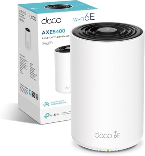 Image of TP-Link Deco XE75 AXE5400Mbps WiFi 6E Mesh System, 8K/4K Streaming, Online Meeting, AI-Driven Mesh, Deco Extender, Covers 2,900 ft2, Connect 200 Devices, Alexa, Easy Setup, Homeshield