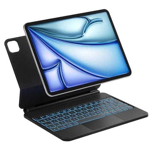 Image of Inateck Magnetic Keyboard Case for iPad Air 11 Inch M4 2026/M3 2025/M2, Air 5/4 Gen 10.9 Inch, Magic Keyboard for iPad Pro 11" 4/3/2/1 Gen, Floating Cantilever Stand, 7-Color Backlight, with Trackpad