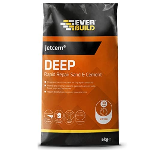 Image of Everbuild Jetcem Deep Rapid Repair Sand and Cement, Grey, 6 kg