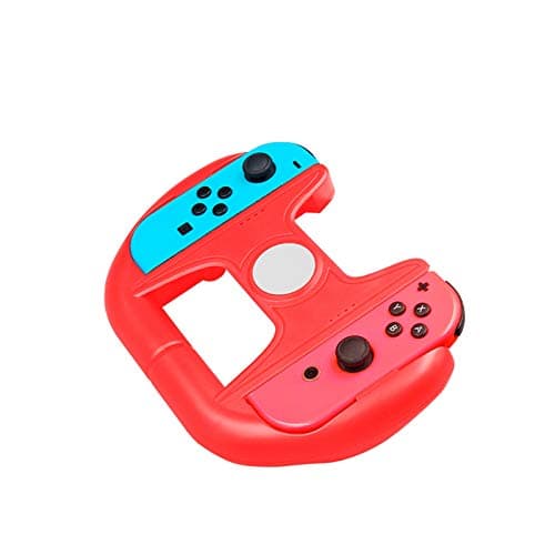 Image of Steering Wheel Compatible with Nintendo Switch JoyCon,Suitable for The Mario Kart Live:Home Circuit Game & Luigi Set Edition (red)