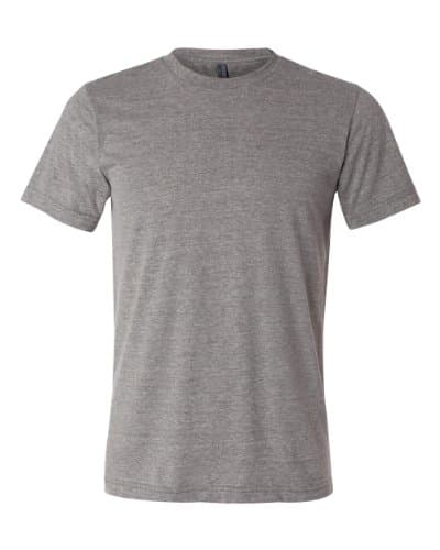 Image of Canvas Mens Triblend Crew Neck Plain Short Sleeve T-Shirt (XL) (Grey Triblend)