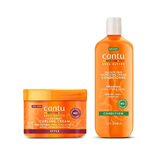 Image of CANTU, Shea Butter Cream Conditioner, 400 ml & Shea Butter Coconut Curling Cream, 340 g