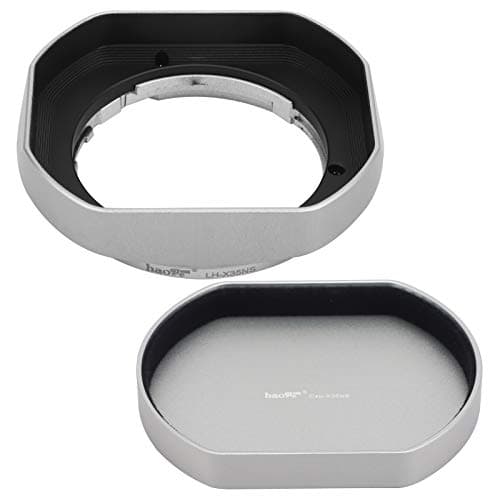 Image of Metal Bayonet Lens Hood for FUJINON XF 35mm F2 R WR Fujifilm XF 23mm F2 R WR,XC 35mm F2, Fuji 35mm F2 Lens Hood, Fuji 23mm F2 Lens, 35mm F2 23mm F2 With Metal Front CapReplaces Fujifilm LH-XF35-2 Hood