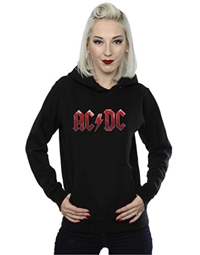 Image of AC/DC Women's Red Ice Logo Hoodie Small Black