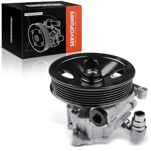 Image of Frankberg Power Steering Pump Steering System Hydraulic Pump Compatible with C-Class W203 2.5L-3.5L 2000-2008 CLK C209 A209 2.6L-5.4L 2002-2010 CLS C219 5.0L 5.4L 2004-2010 Replace# 0054661601