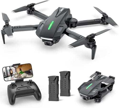 Image of DEERC D70 Mini Drone for Kids Adults with Camera, 1080P HD Foldable RC Quadcopter for Boys Girls with Headless Mode, Tap Fly, 360° Flips, Voice and Gesture Control, 2 Modular Batteries