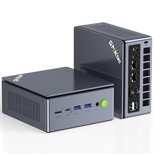 Image of GMKtec Mini PC Gaming, M7 Ultra Ryzen 7 PRO 6850U 16GB DDR5 RAM + 512GB Hard Drive PCle SSD Oculink Dual NIC LAN 2.5G Desktop Computer, Dual USB4, HDMI 2.1, USB-C