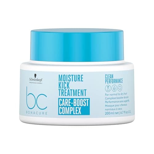 Image of Schwarzkopf Professional Bonacure Moisture Kick Treatment For Normal To Dry Hair Moisturizing Smoothing Suppleness Improved Manageability Elasticity Healthy Looking Shine 200 ml