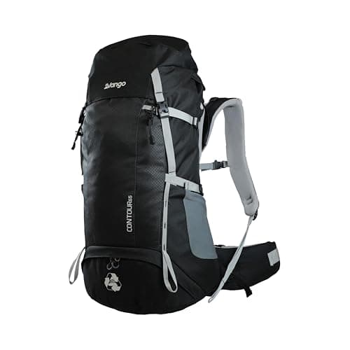 Image of Vango Contour 65L Backpack | Duke of Edinburgh Recommended Kit | Eco-Friendly Lightweight Adjustable Rucksack Daypack with Waterproof Rain Cover For Travelling, Camping, Walking, Hiking & Outdoor Use