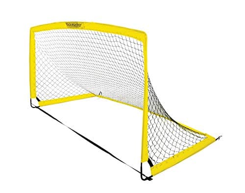 Image of Kickmaster Fibreglass Flexi Soccer Goal 8 FT -Strong And Durable Folding Design - High-Density 3ply Netting - Perfect for Outdoor Play - Ages 5+ - Size: 8 ft