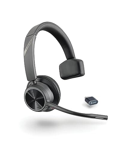 Image of Poly Voyager 4310 UC Wireless Headset (Plantronics) - Single-Ear Bluetooth Headset w/Noise-Canceling Mic - Connect PC/Mac/Mobile via Bluetooth - Works w/Teams, Zoom, & More