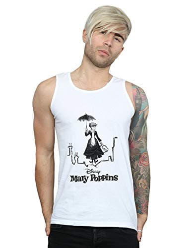 Image of Disney Men's Mary Poppins Rooftop Landing Vest White X-Large