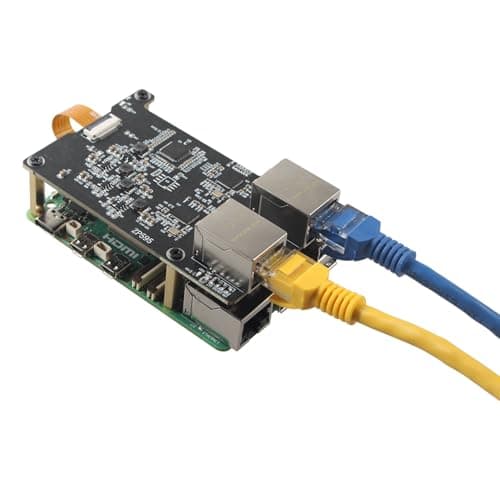 Image of ZDE ZP595 PCIe to Dual 2.5G Ethernet Network Port HAT Adapter Expansion Board 2.5GB 2.5GBE for Raspberry Pi 5