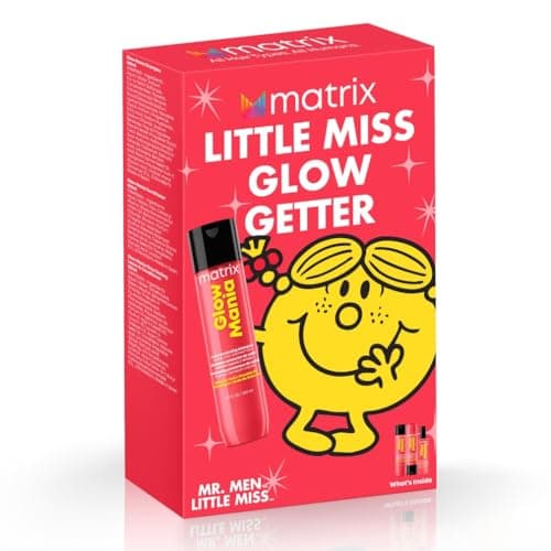 Image of Matrix Glow Mania Gift Set, Colour Protecting Shampoo, Conditioner & Glow Sealing Leave-In Spray, For Dull or Colour-Treated Hair, Enhances Shine & Locks in Vibrancy