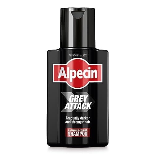 Image of Alpecin Grey Attack Caffeine & Colour Shampoo for Men 1x 200ml | Gradually Darker and Stronger Hair | Controlled & Natural Looking Colour Effect for Less Greys | Against Thinning Hair