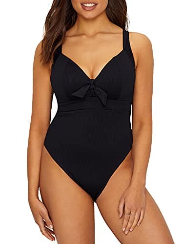Image of Freya Nouveau Swimsuit Soft Lightly Padded High Leg One Piece 6706 Black 36DD