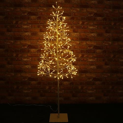 Image of Christmas Concepts® 4ft 9" (1.5m) Mains Operated LED Starburst Tree - 280 Static Warm White Bulbs - Indoor/Outdoor Christmas Decorations