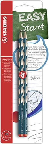 Image of STABILO EASYgraph S - Thin Ergonomic Graphite Pencil - Right-Handed - Pack of 2 - Petrol - Degree HB
