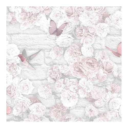 Image of Superfresco Easy Pink Flower Wall Floral Wallpaper | Paste the Wall | Pink Floral | Eco-Friendly