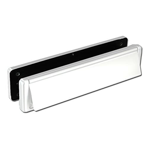Image of FAB & FIX Nu-Mail UPVC Letter Box 40-80 - 310mm Wide - WHITE