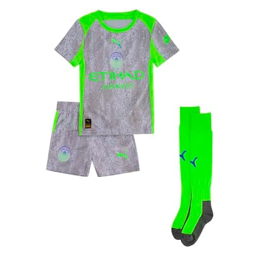 Image of PUMA Manchester City Kids Third Mini Kit 2025/26 Season - Pro Green - Size: 5 Years
