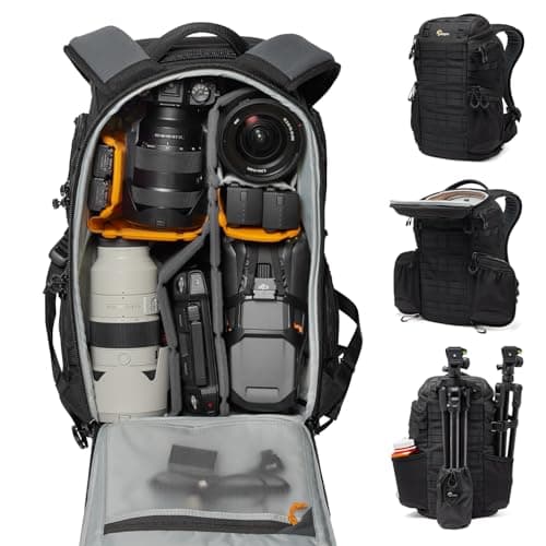 Image of Lowepro ProTactic BP 350 AW III Camera Backpack, 4-point Access, Professional Camera Bag, DSLR/Drones/Mirrorless, Up to 14" Laptop, Rain Cover, for Photographer,Videographer, Volume 17L