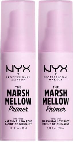 Image of NYX PROFESSIONAL MAKEUP Marshmellow Primer, Makeup Primer Base, Versatile Skin-Focused Primer for Smooth and Even Complexion, Marshmallow Root, Vegan Formula, 30 ml (Pack of 2)