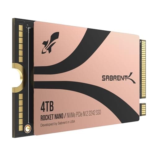 Image of SABRENT Rocket 2242 4TB NVMe SSD, PCIe 4.0 x4 M.2 2242 Internal Solid State Drive, TLC NAND, Up to 7300MB/s Read & 6400MB/s Write, Compact SSD for Laptops, Mini PCs & Handheld Devices (SB-2742-4TB)