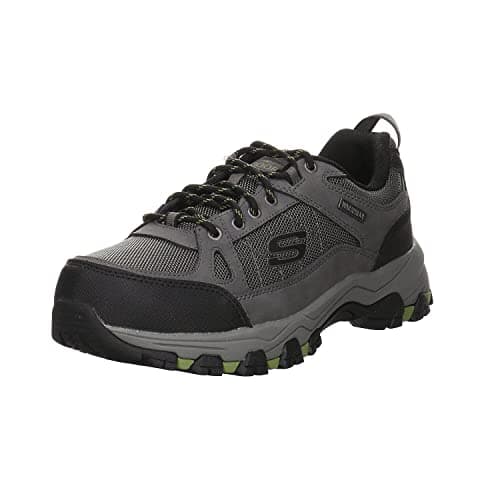 Image of Skechers Mens Selmen Cormack Sneaker, Charcoal Leather W Synthetic Mesh, 8 UK