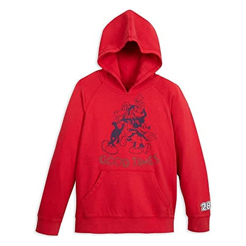 Image of Disney Mickey Mouse and Friends Vintage Pullover Hoodie for Boys, Red, 7-8 Years