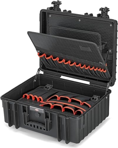 Image of KNIPEX Tools Robust34 Case, Empty, 00 21 36 LE, Waterproof, Fit-to-Fly, Dustproof, Temperature-Resistant, 93 Inserting Options, Black