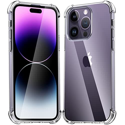 Image of Melomon Case for iPhone 14 Pro (6.1"), 14 Pro Clear Case Anti-Scratch, Shockproof Bumper,Ultra Clear Hard PC Back,Soft TPU Protective Cover for iPhone 14 Pro