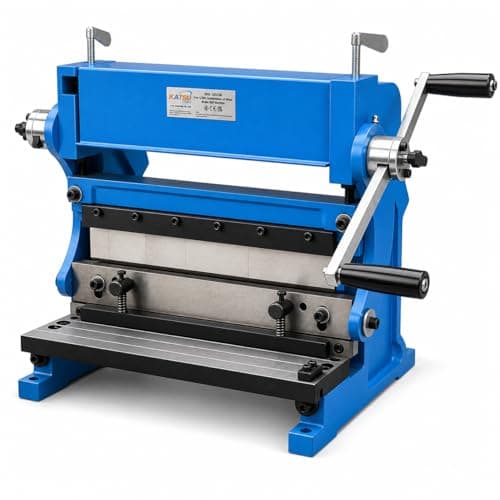 Image of KATSU Tools 3-in-1 Manual Sheet Metal Shear Brake Roller Bending Machine 305mm, Shears and Slip Roll Machine for Metalworking Shearing Bending Rolling 165180