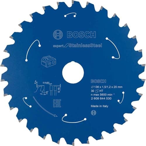 Image of Bosch Professional Circular Saw Blade Expert for (Stainless Steel, 136 x 20 x 1.5 mm, 30 teeth; Accessories: Cordless Circular Saw)