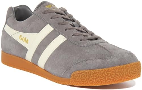 Image of Gola Men's Harrier Trainers, Grey (Ash/Ecru LG), 10 UK (44 EU)