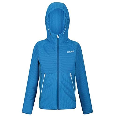 Image of Regatta Jenning Hooded Junior Fleece with Stretch Side Panels and Full Zip Opening Fleece Unisex Child