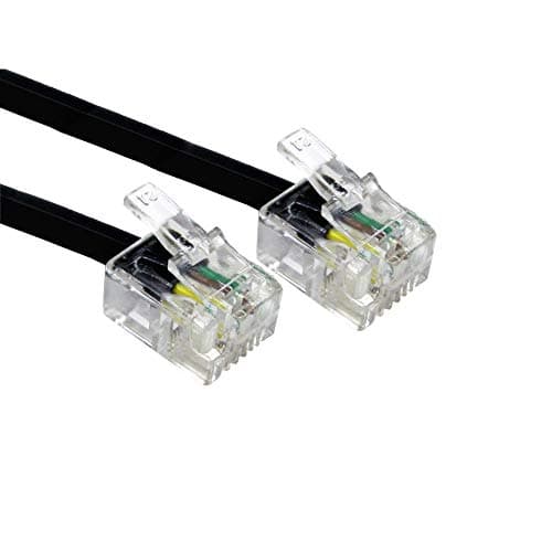 Image of Alida Systems ® ADSL Cable 10 m - Superior Quality Gold Plated Contact Pin/High Speed Internet Broadband Router or Modem to RJ11 Telephone Jack or Microfilter/Black