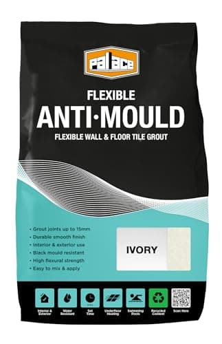 Image of Anti-Mould Tile Grout Ivory 3KG - Water-Resistant Grout for Bathroom & Kitchen Wall and Floor Tiles
