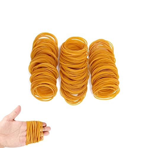 Image of 100pcs Natural Rubber Elastic Bands Heavy Duty Bands,Elastic Rubber Bands,Sturdy Thick & Stretchable Bands,Natural Elastic Bands For Home,DIY Craft,Office Stationary,School And More,Yelllow,38mm