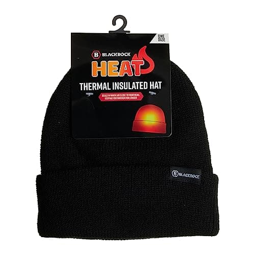 Image of Blackrock Black Beanie Hat for Men and Women, Running, Lightweight, Skull Caps, Thermal Beanie, Winter Work Hat, Unisex - One Size