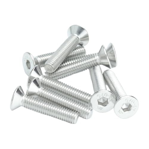 Image of M4 (4mm x 30mm Inc Head) Hex Socket Countersunk Machine Screws - A2 Grade Stainless Steel (Pack of 20)